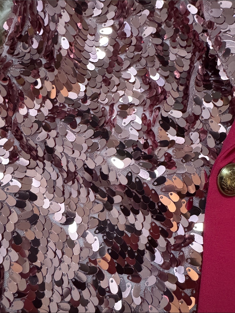 Hot Pink Sequin-Accent Blazer - Picture 3 of 5